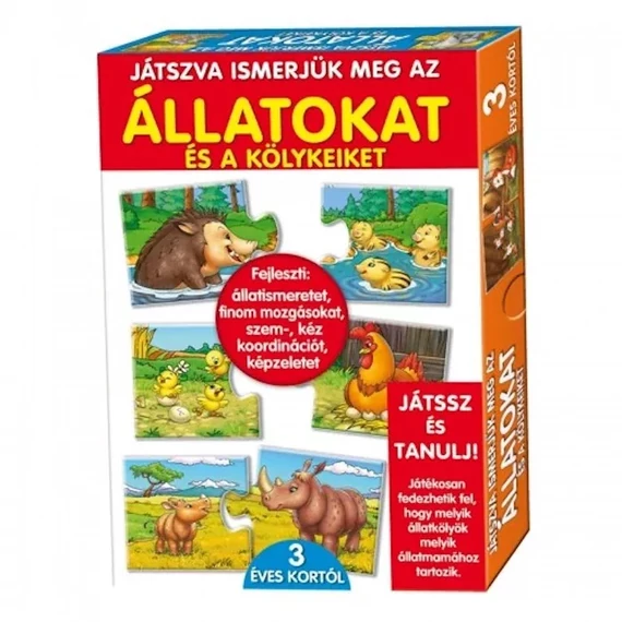 Játszva ismerjük meg az állatokat és kölykeiket
