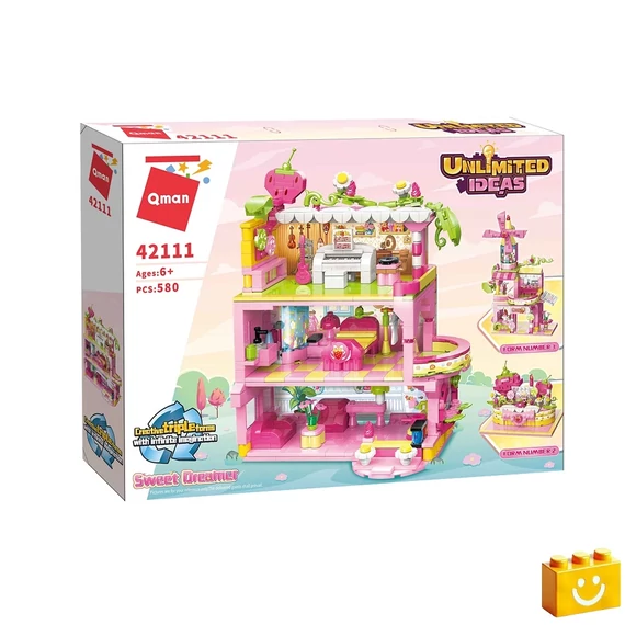 QMAN® 42111 - 3 az 1-ben Édes álom megaház építőjáték
