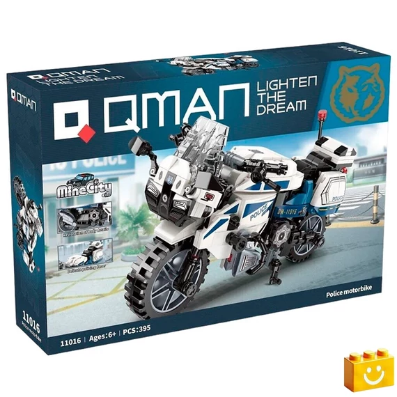 QMAN® 11016 - Rendőrmotor építőjáték